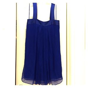 Vintage Catherine Malandrino Royal blue silk chiffon dress